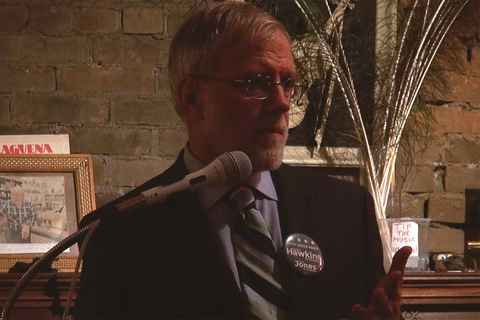 Howie Hawkins visits Schenectady